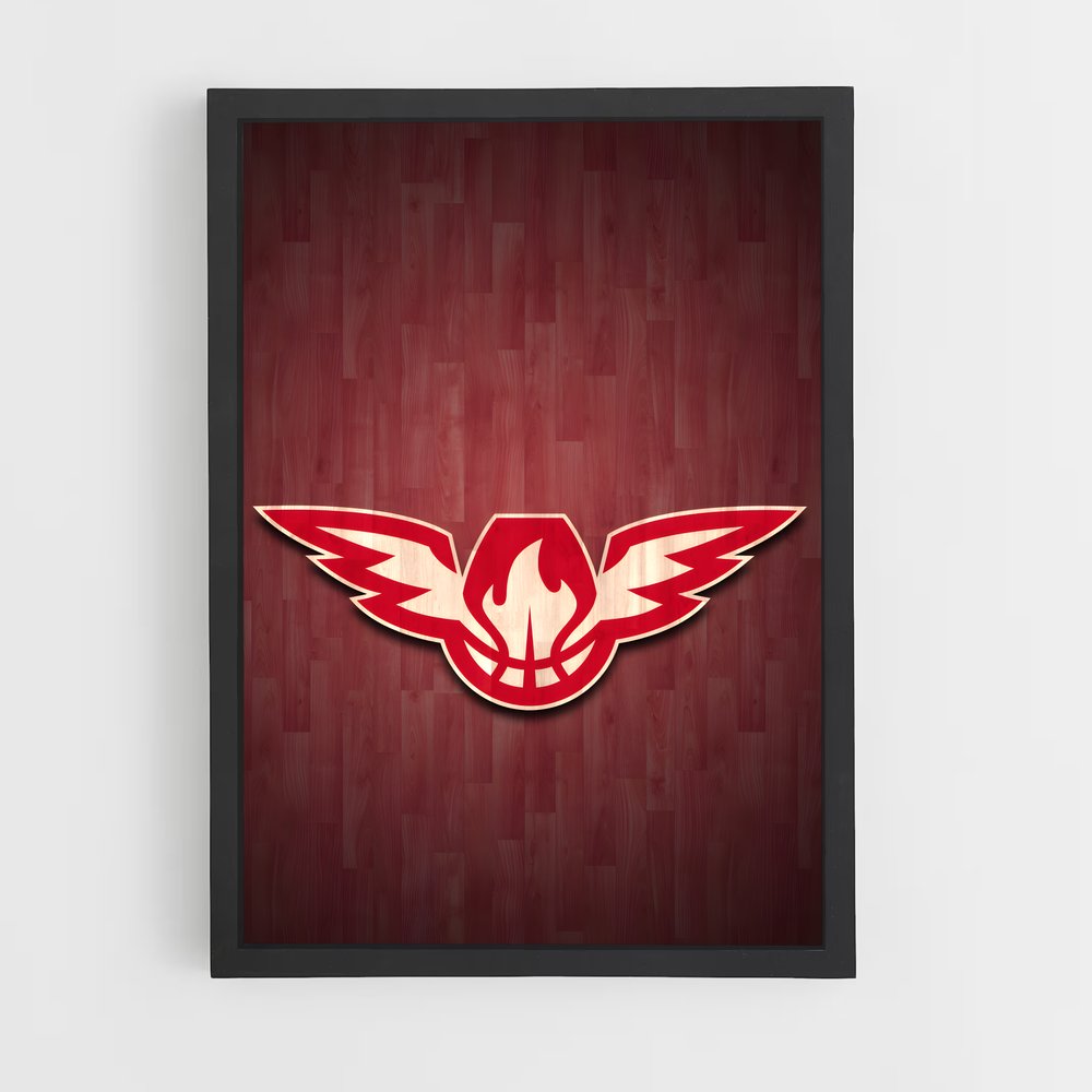 Poster Atlanta Hardwood – affiche Basketball (vue 2)